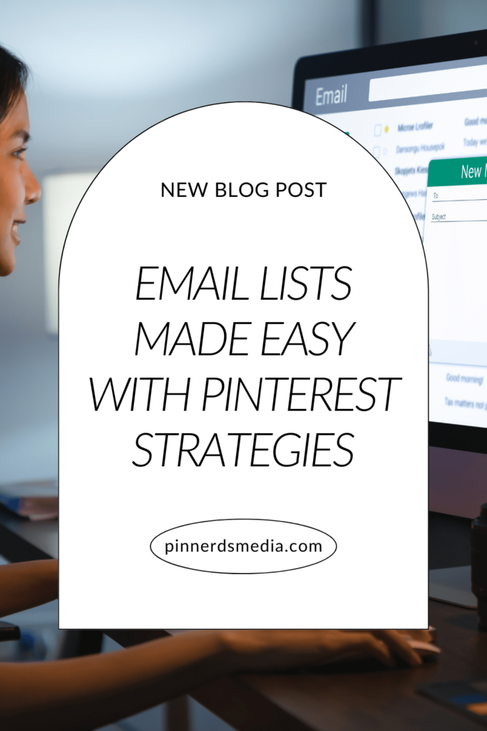 A person using a computer with an open email window, highlighting strategies for email list growth with Pinterest.